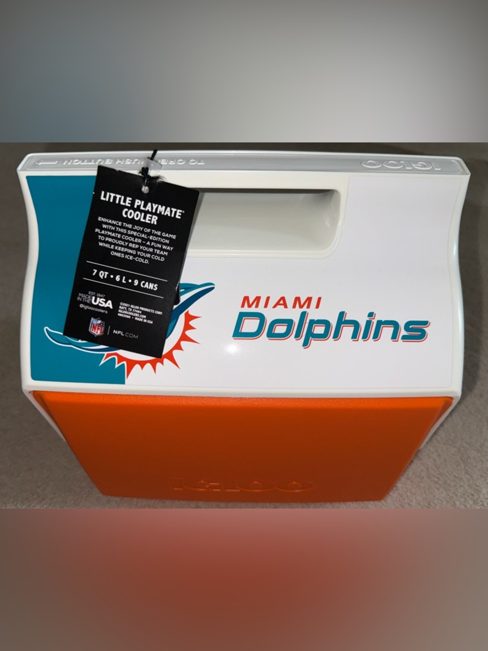Igloo Miami Dolphins Cooler - Orange/White